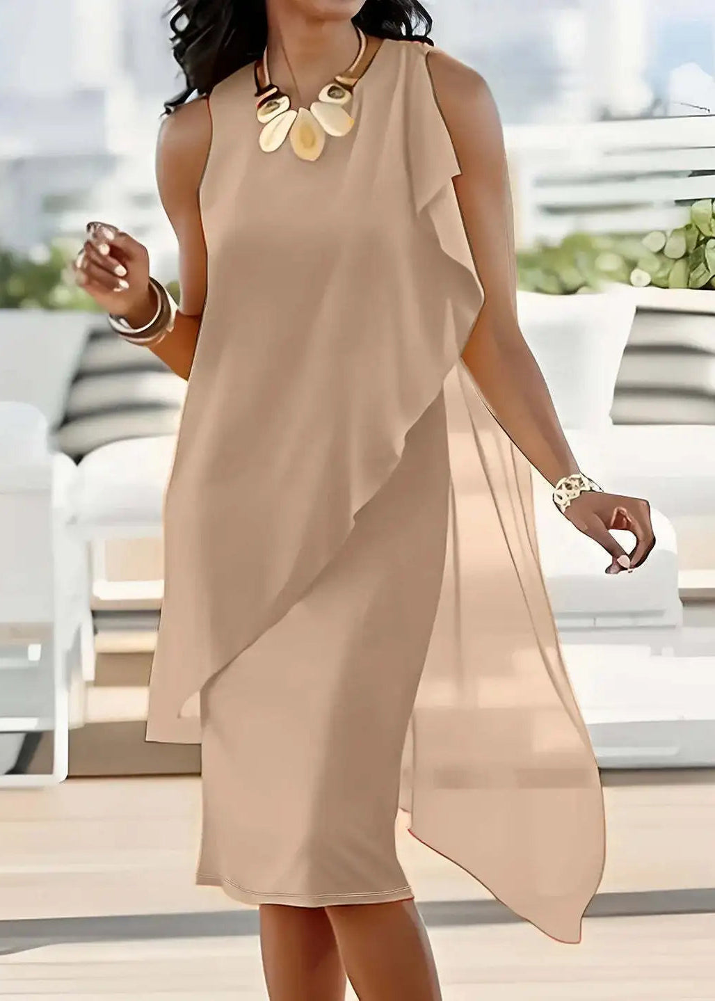 Womens_Chiffon_Sleeveless_Midi_Shift_Dress_Lightweight_Feel_4