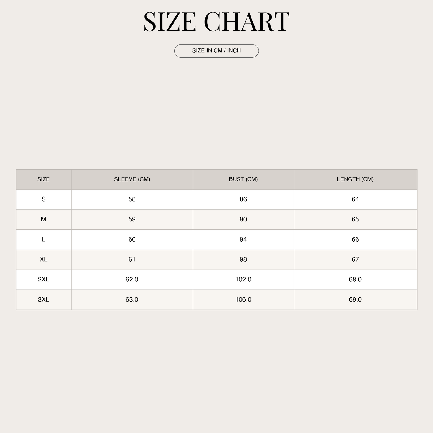 Women's Classic Double-breasted Blazer – Metallic Buttons and Lapel size chart