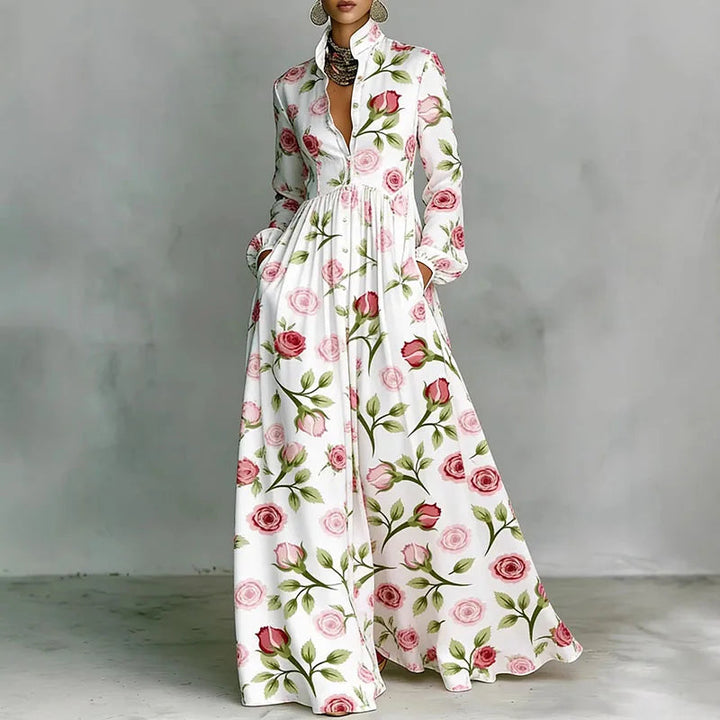 Womens_Classic_Pleated_Maxi_Dress_Long_Sleeve_for_Summer_Parties_10