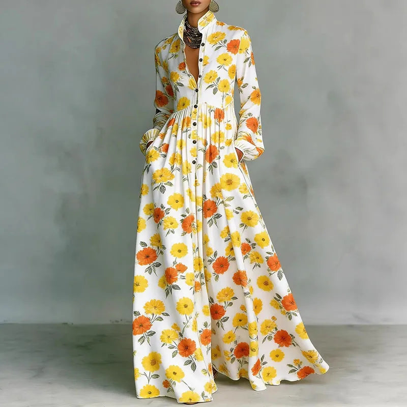 Womens_Classic_Pleated_Maxi_Dress_Long_Sleeve_for_Summer_Parties_12