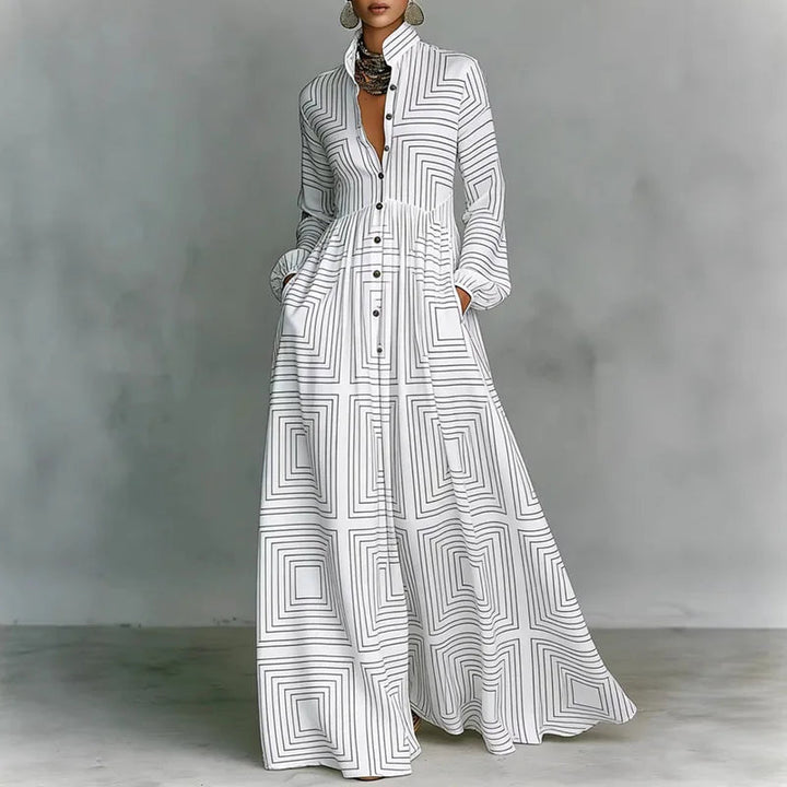 Womens_Classic_Pleated_Maxi_Dress_Long_Sleeve_for_Summer_Parties_5