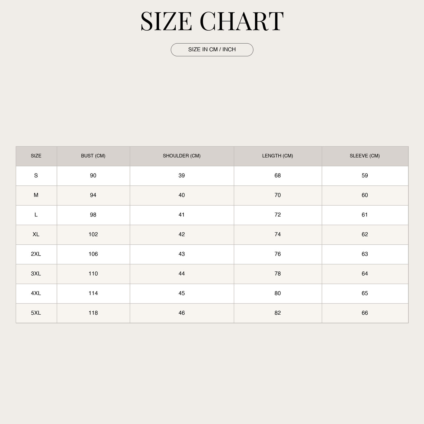 Women's Classic Water-repellent Trench Coat – Double-Breasted with size chart
