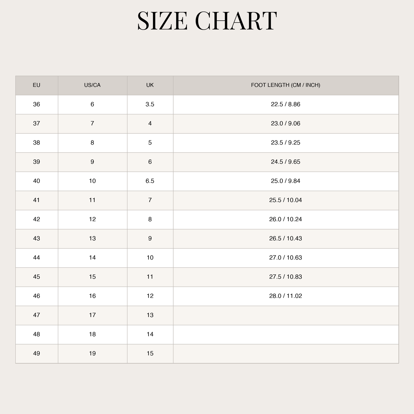 Women's Comfortable Diabetic Shoes – Adjustable with Foot Swelling size chart