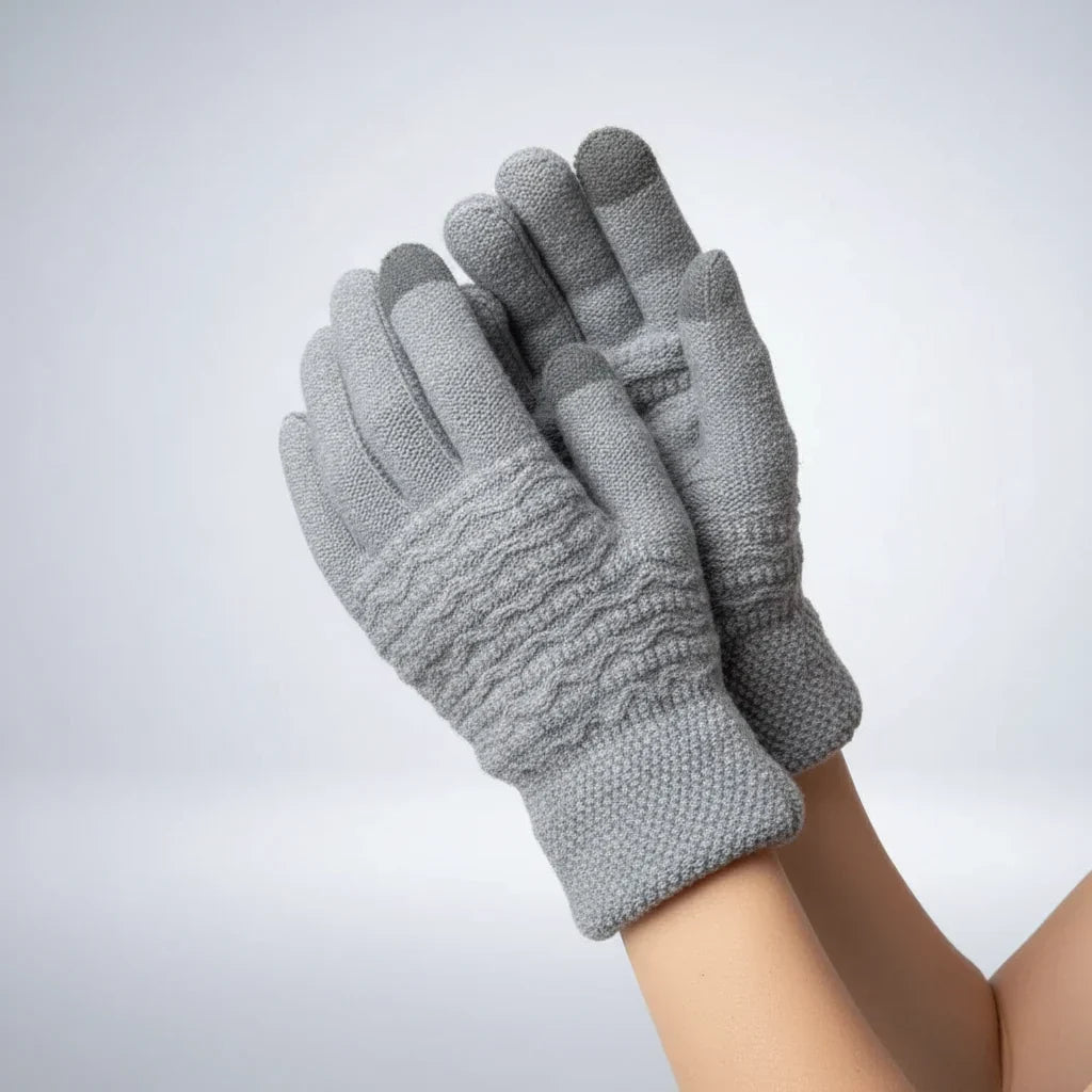 Women's Comfortable Gloves – With Touchscreen Functionality and Cable Pattern with Warm Fleece Lining 10