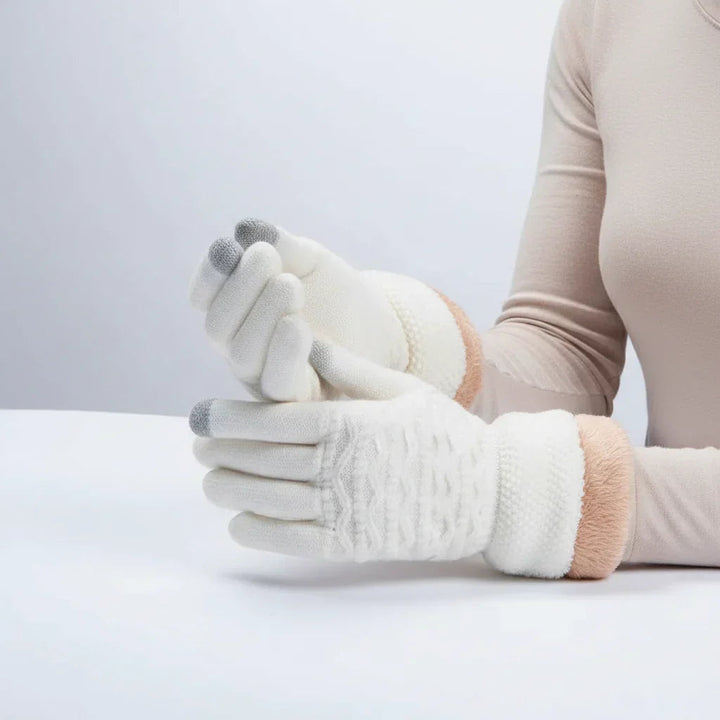 Women's Comfortable Gloves – With Touchscreen Functionality and Cable Pattern with Warm Fleece Lining 7