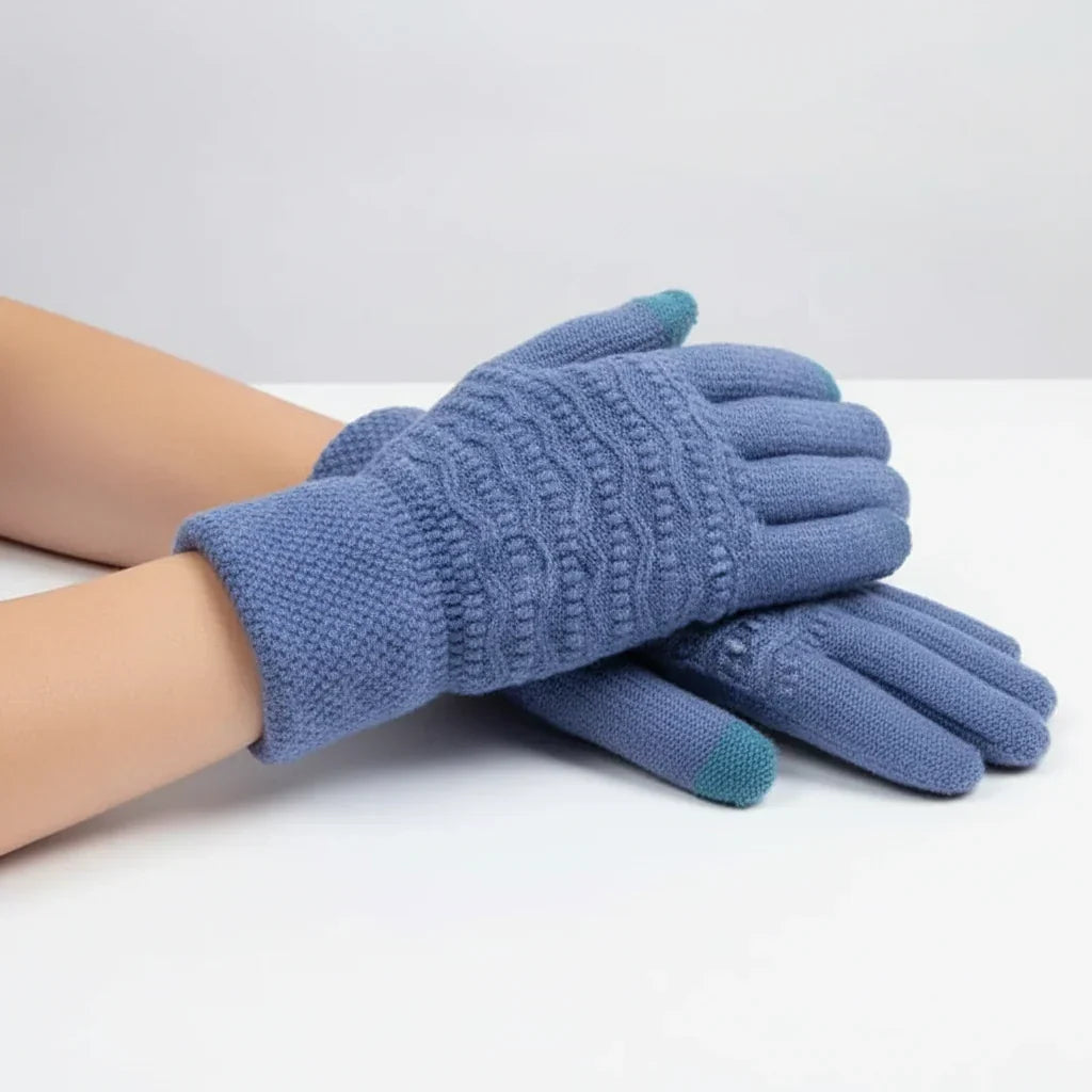 Women's Comfortable Gloves – With Touchscreen Functionality and Cable Pattern with Warm Fleece Lining 9