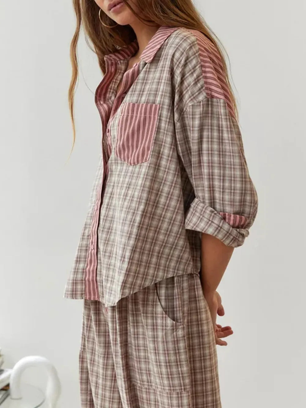 Women's Comfortable Two-piece Pajama Set – Made from Soft Cotton Blend for Relaxed Nights 1