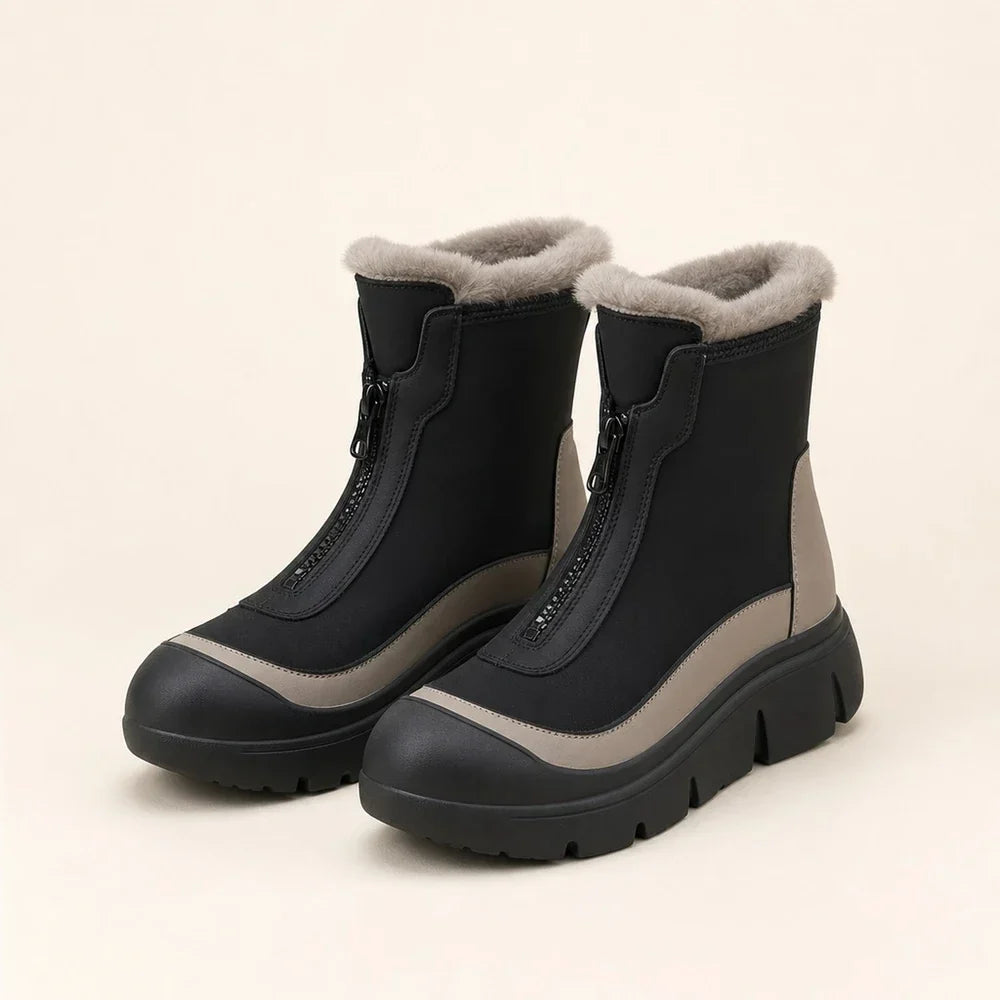 Women's Comfortable Winter Boots – Warm Lined with Zipper and Damping Sole 4