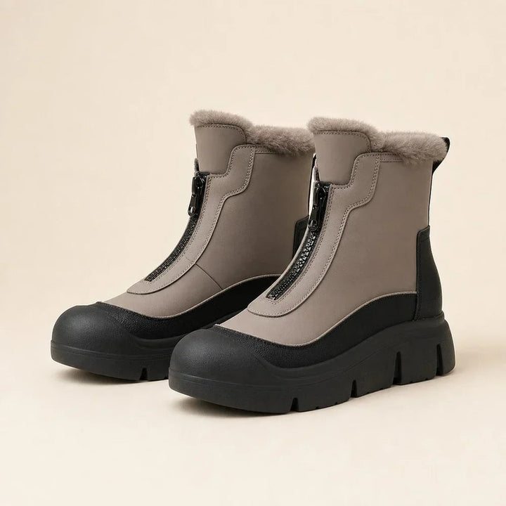 Women's Comfortable Winter Boots – Warm Lined with Zipper and Damping Sole 5