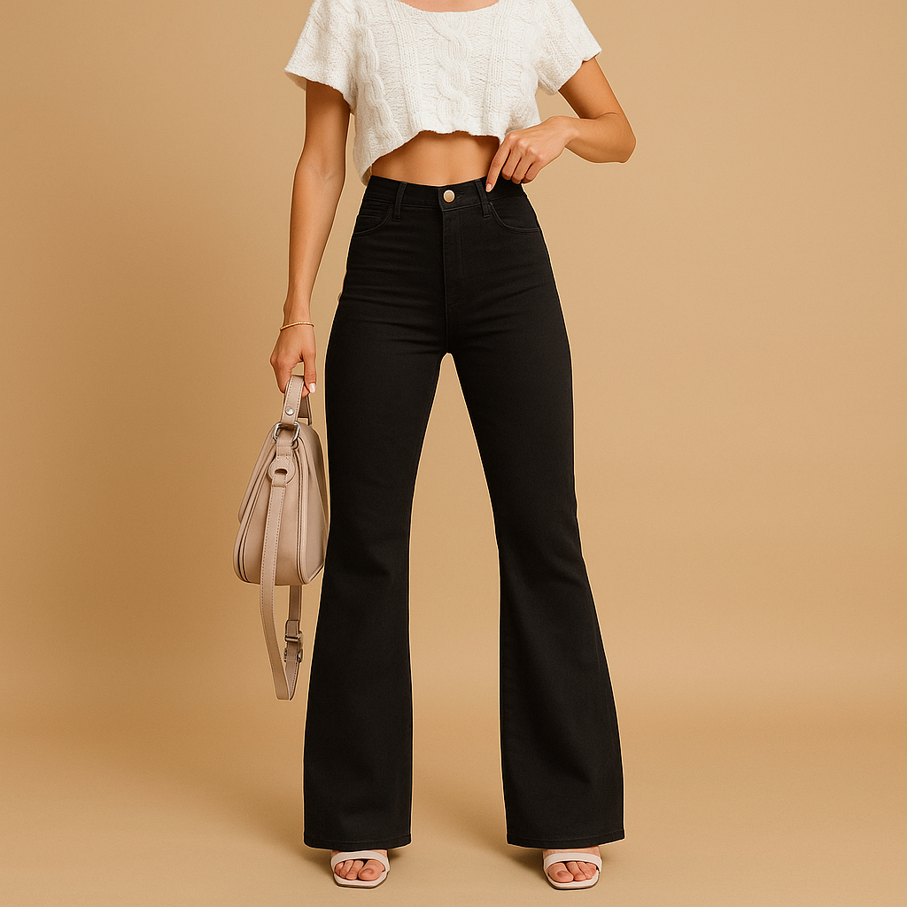 Womens_Corduroy_Pants_High_Waist_Flared_Style_5