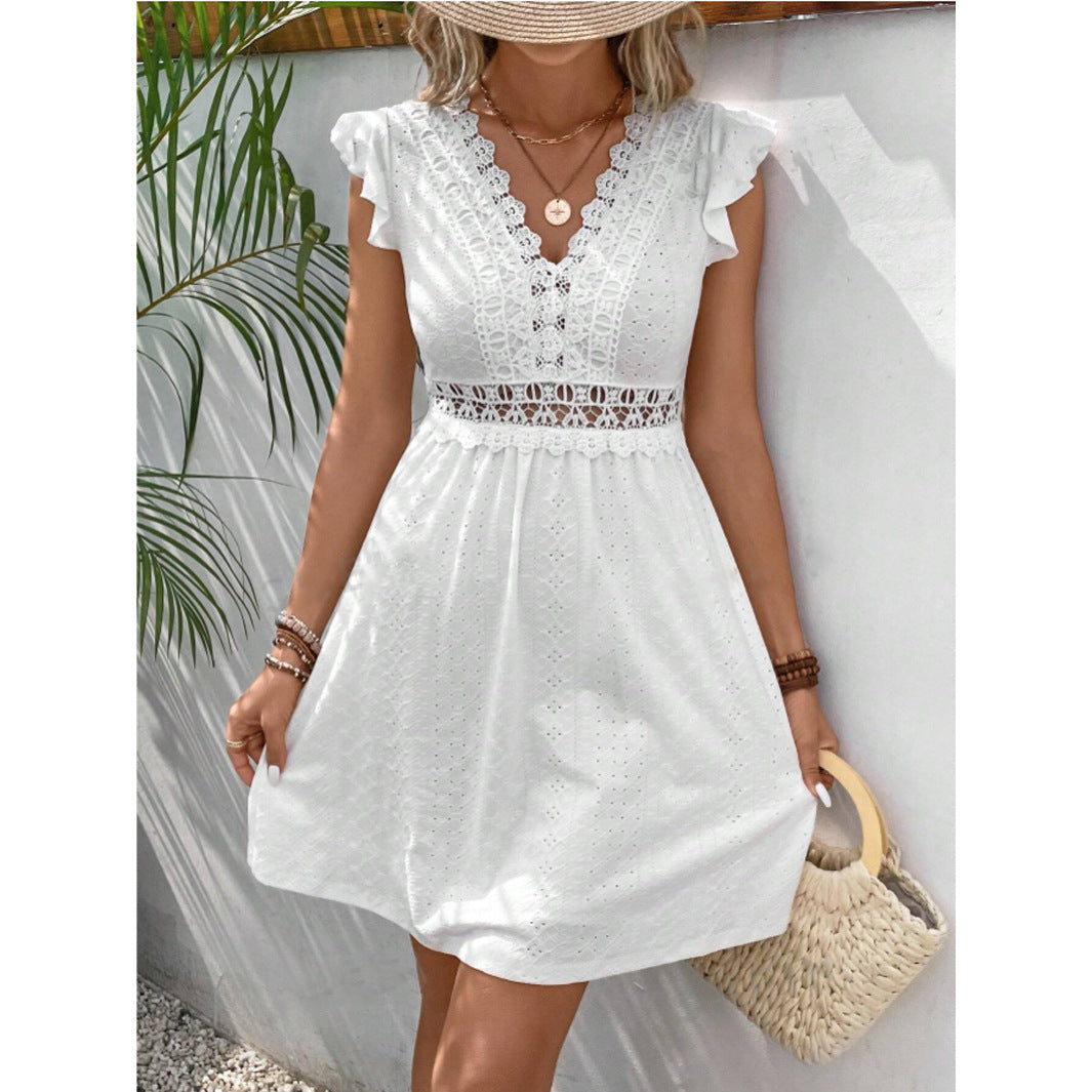 Womens_Cotton_Dress_Embroidered_Eyelet_Lilac_Summer_1