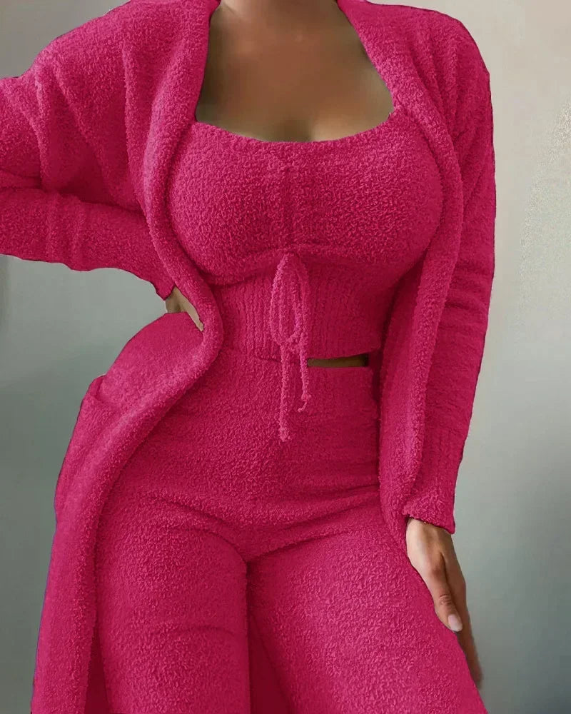 Women's Cozy Fleece Pyjama-Set – Warm & Elegant Ladies Sleepwear for Winter Nights 5
