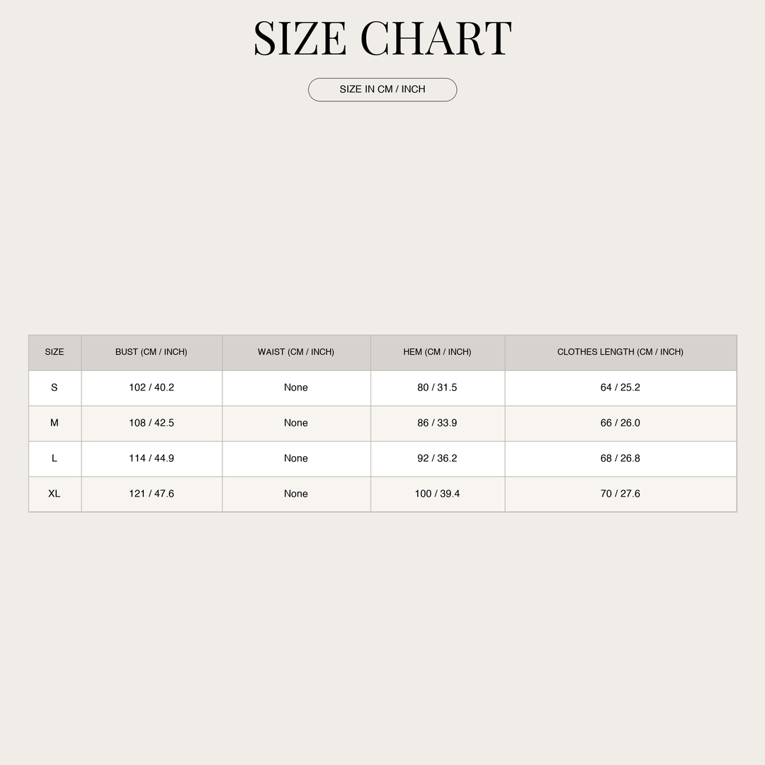Women's Cozy Sweater – Warm Lined and Flattering Fit size chart