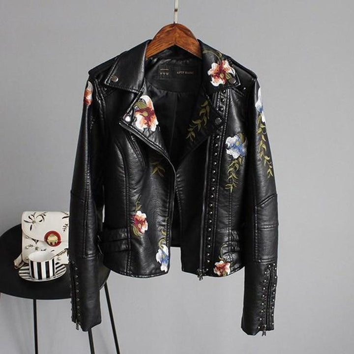 Womens_Daring_Biker_Jacket_Floral_Motifs_and_Stud_Details_1