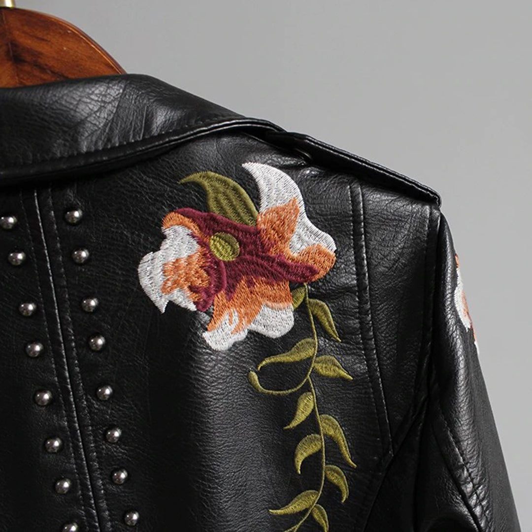 Womens_Daring_Biker_Jacket_Floral_Motifs_and_Stud_Details_6
