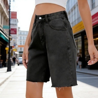 Womens_Denim_Shorts_Jorts_Relaxed_Fit_Raw_Hem_Bermuda_5