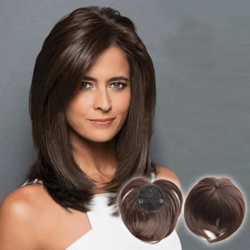 Women's Discrete Hair Topper – Short Style with Volume and Clips 1
