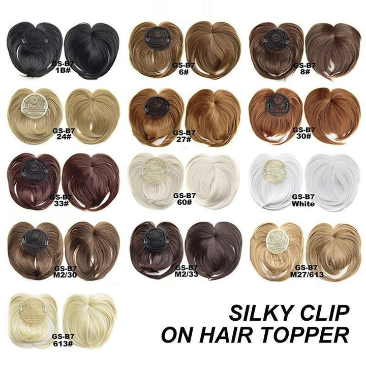 Women's Discrete Hair Topper – Short Style with Volume and Clips 2