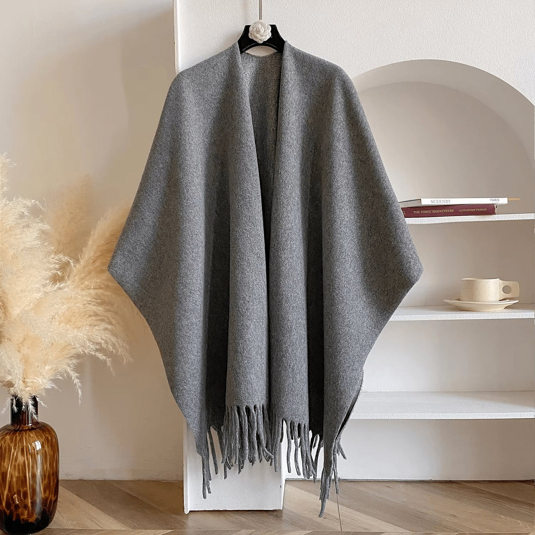 Women's Double-sided Cashmere Poncho – Luxurious and Warm 3