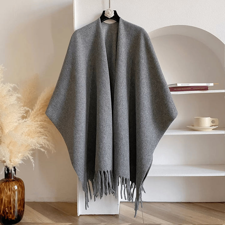 Women's Double-sided Cashmere Poncho – Luxurious and Warm 3