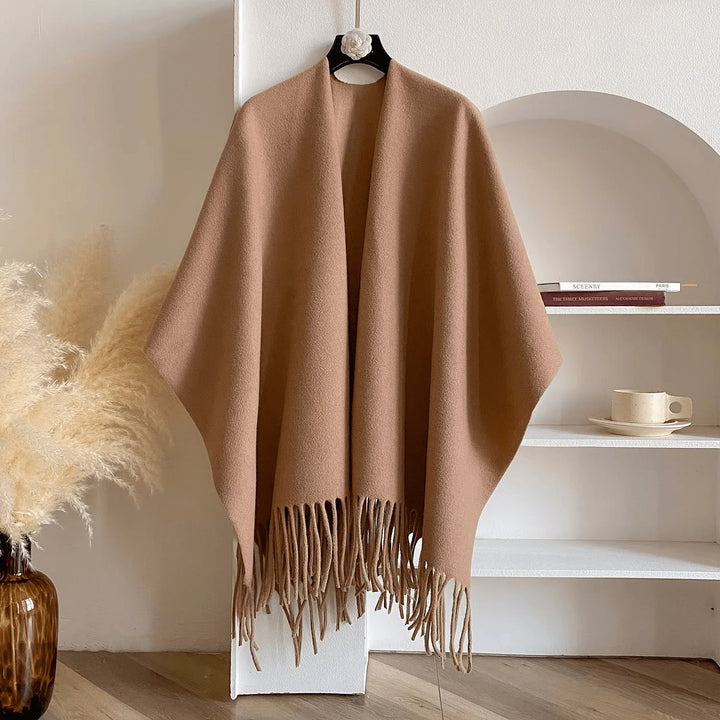Women's Double-sided Cashmere Poncho – Luxurious and Warm 4
