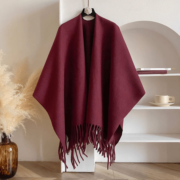 Women's Double-sided Cashmere Poncho – Luxurious and Warm 5