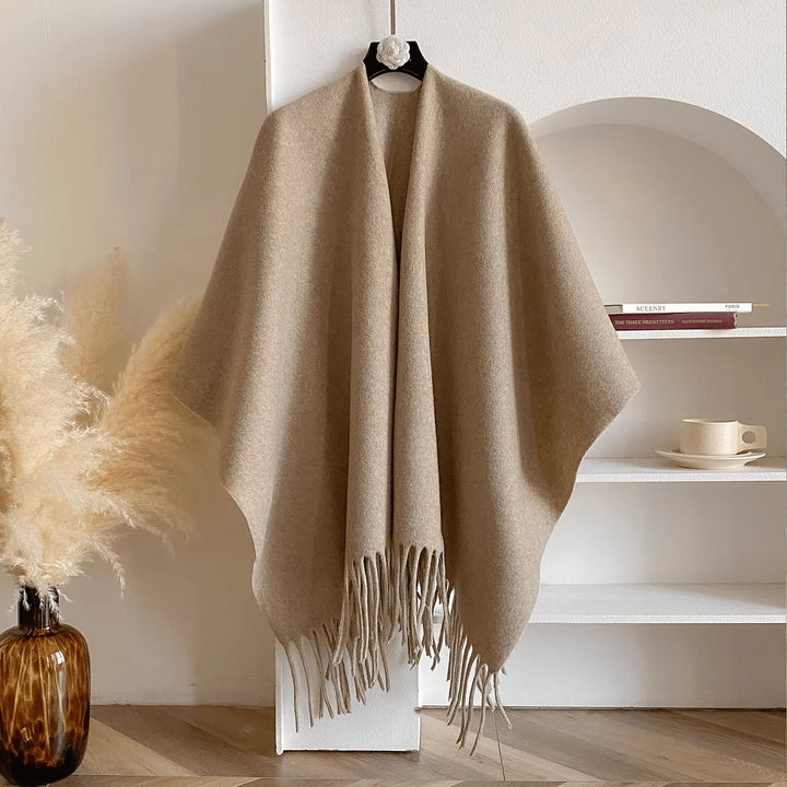 Women's Double-sided Cashmere Poncho – Luxurious and Warm 6