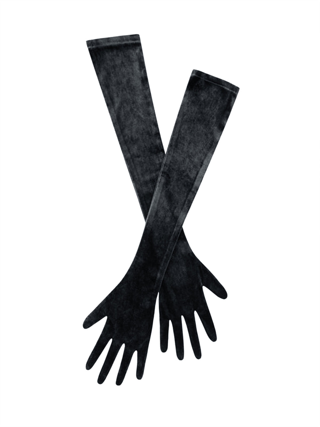 Women's Elegant Black Velvet Gloves – For Evening Wear 1