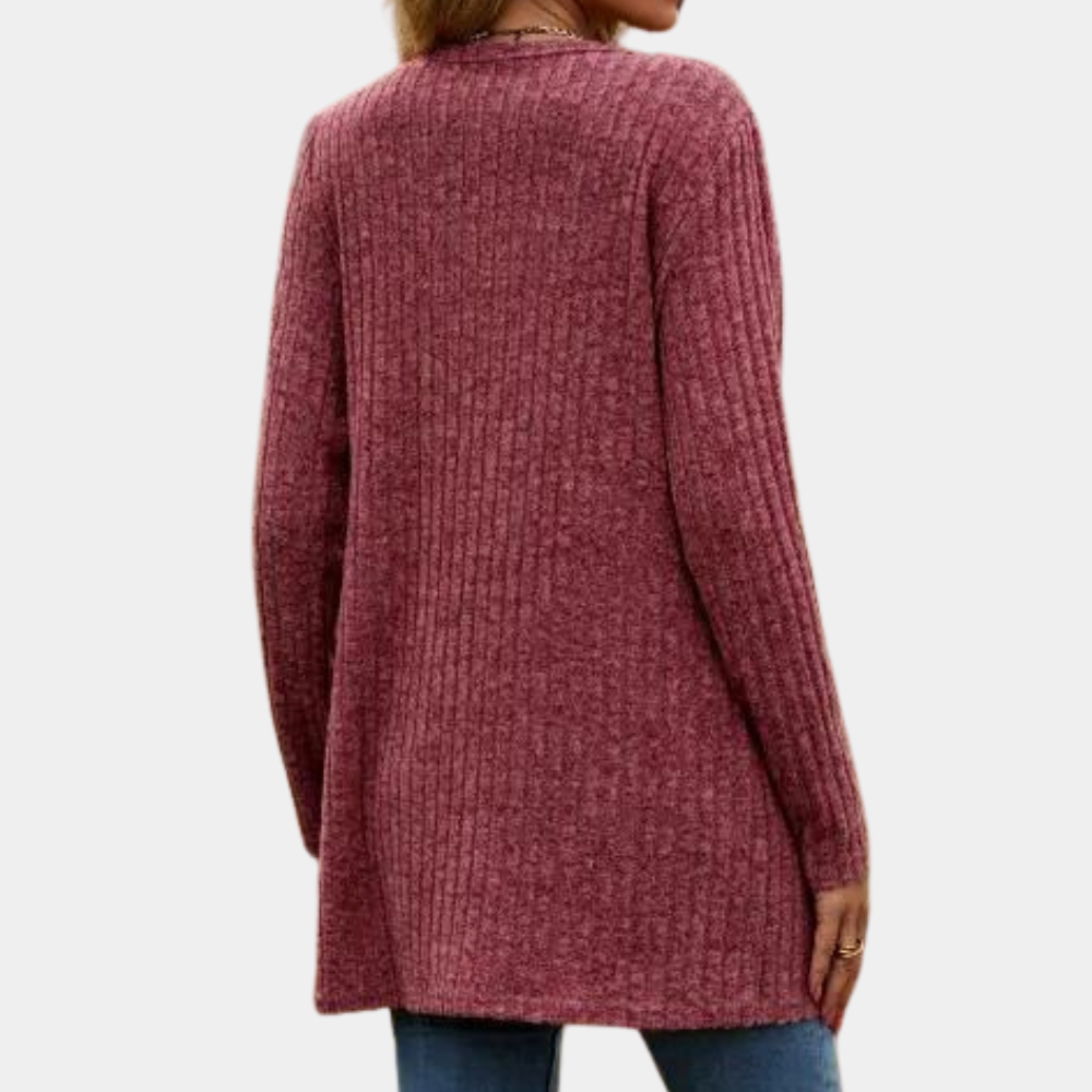 Womens_Elegant_Cotton_Cardigan_Long_and_with_Button_Closure_2