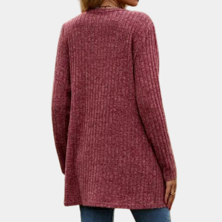 Womens_Elegant_Cotton_Cardigan_Long_and_with_Button_Closure_2