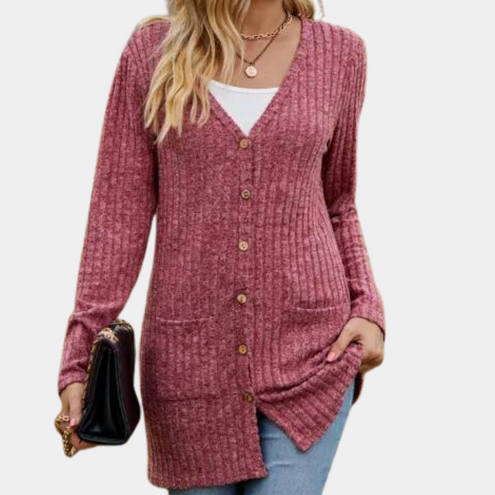 Womens_Elegant_Cotton_Cardigan_Long_and_with_Button_Closure_3