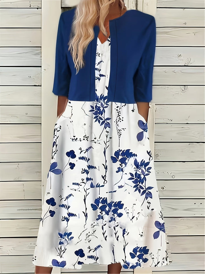 Womens_Elegant_Floral_Summer_Midi_Dress_Set_With_Bolero_Shrug_3