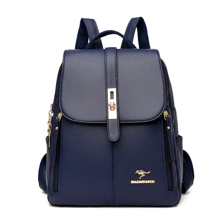 Women's Elegant Leather Backpack – Compact with Classic Design 2