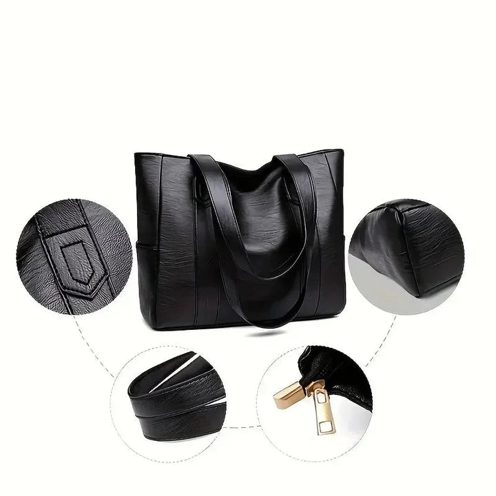 Women's Elegant Leather Shoulder Bag – Retro-Style and Sleek Surface 6