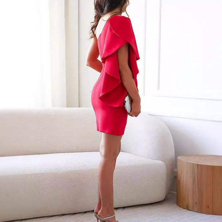 Womens_Elegant_Mini_Cocktail_Dress_One_Shoulder_with_Ruffles_7