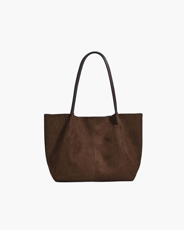 Women's Elegant Retro-Style Handbag – With Suede Appearance and Practical Inner Pocket 1