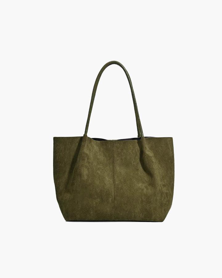 Women's Elegant Retro-Style Handbag – With Suede Appearance and Practical Inner Pocket 11