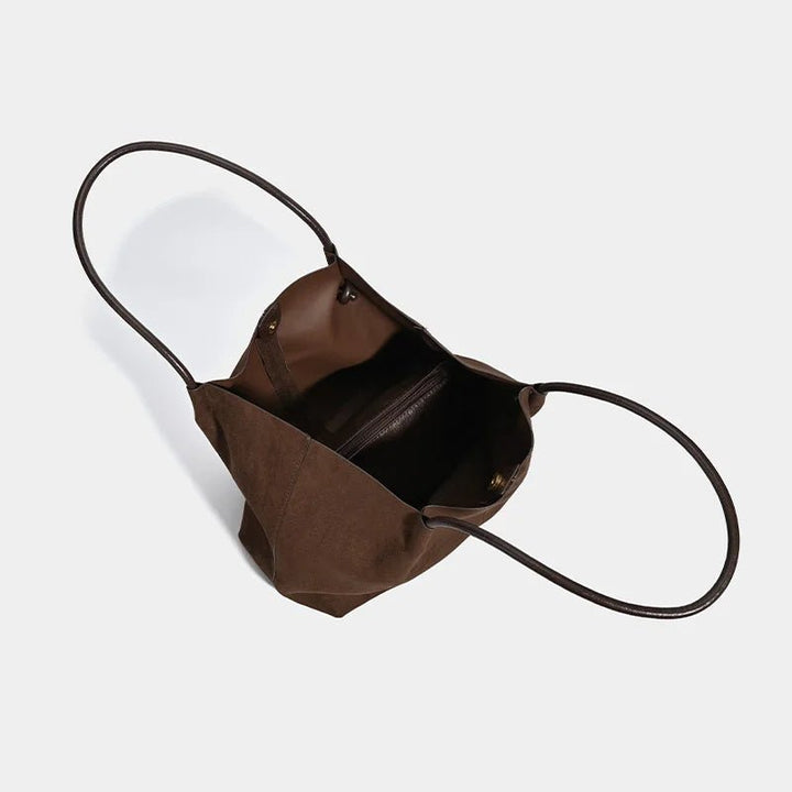 Women's Elegant Retro-Style Handbag – With Suede Appearance and Practical Inner Pocket 5