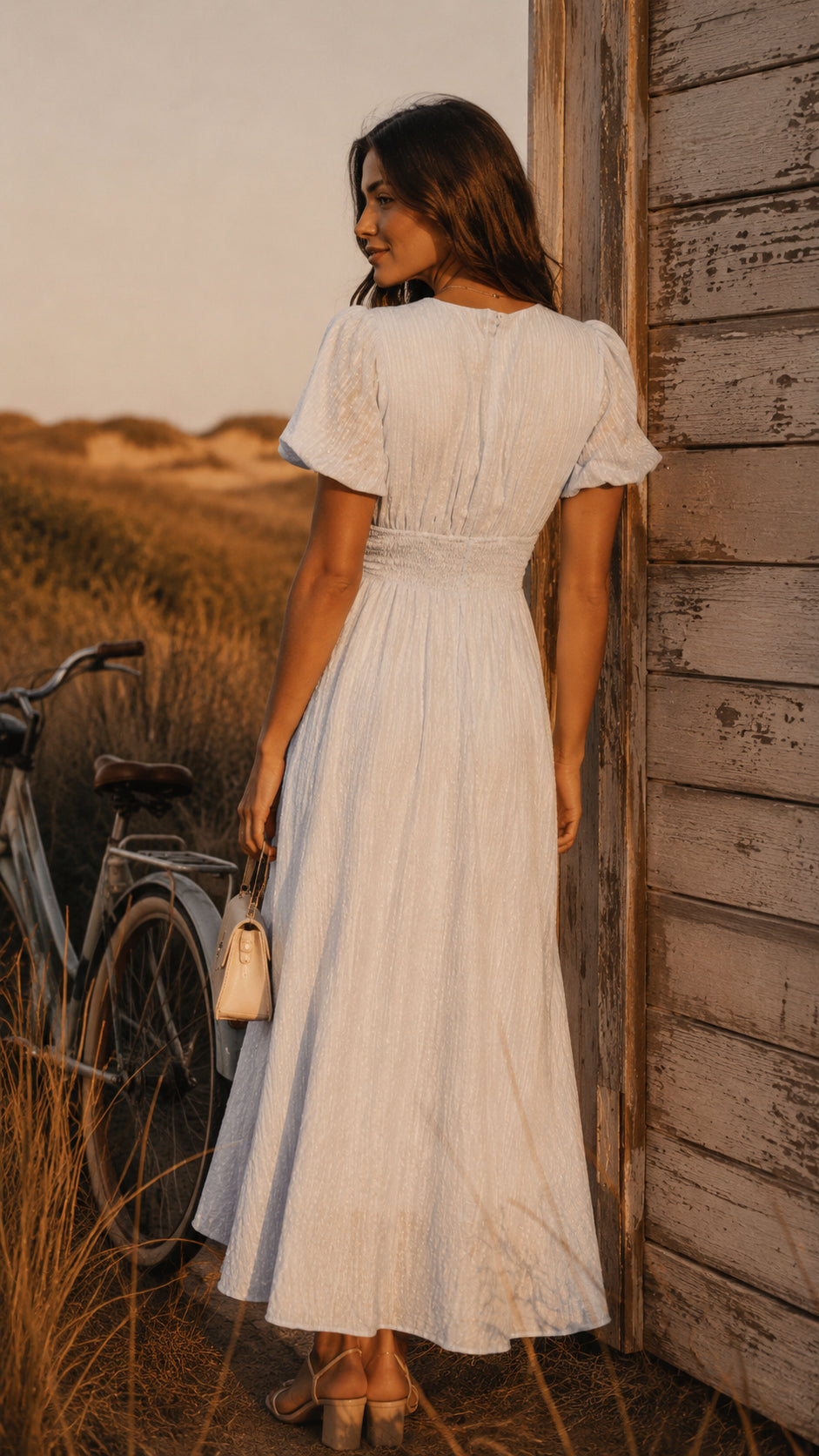 Womens_Elegant_Romantic_Evening_Dress_Midi_Length_and_V_Neck_2