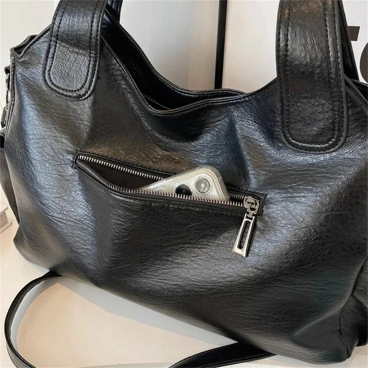 Women's Elegant Shoulder Bag – Slim Design with Striking Color Panel 3