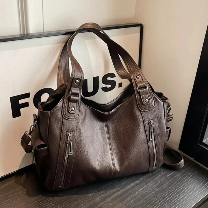 Women's Elegant Shoulder Bag – Slim Design with Striking Color Panel 6