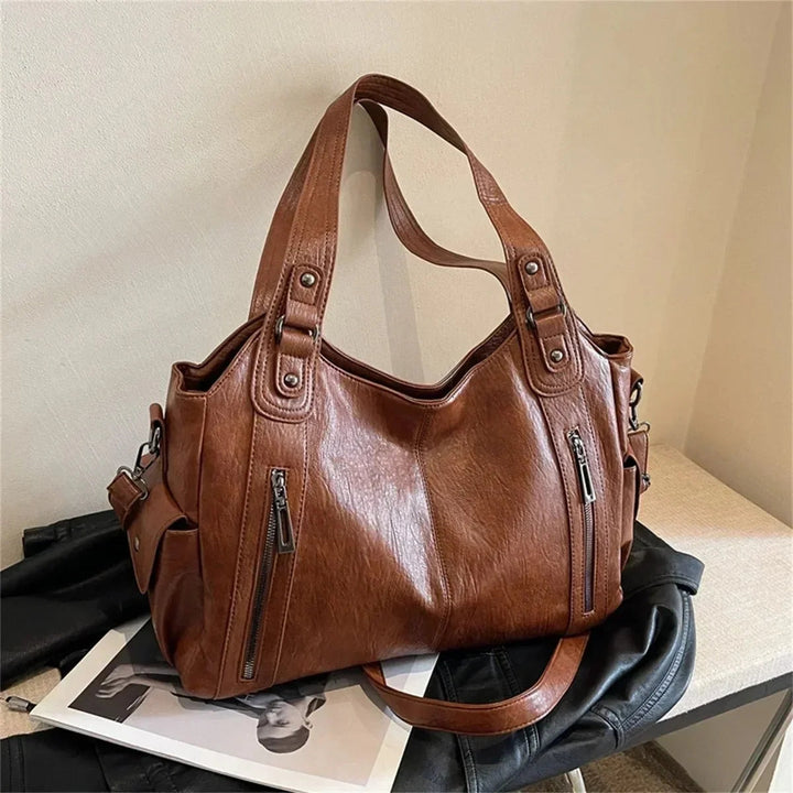 Women's Elegant Shoulder Bag – Slim Design with Striking Color Panel 8