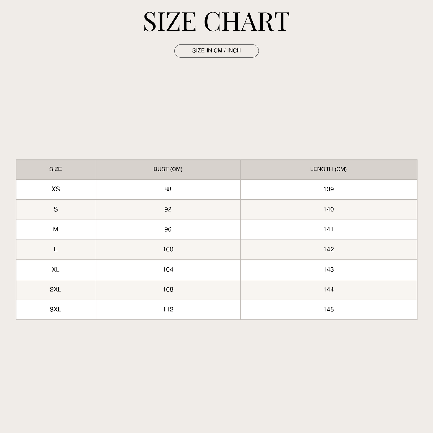 Women's Elegant Wedding Guest Maxi Dress – Floral Print with Flowy Cut size chart