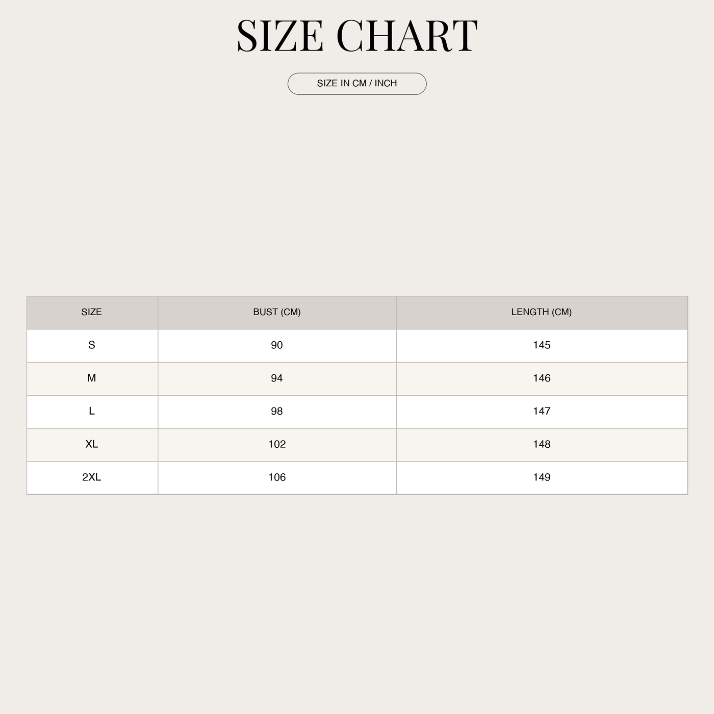 Women's Elegant Wrap Maxi Dress – With Event Neckline and Leg Slit size chart