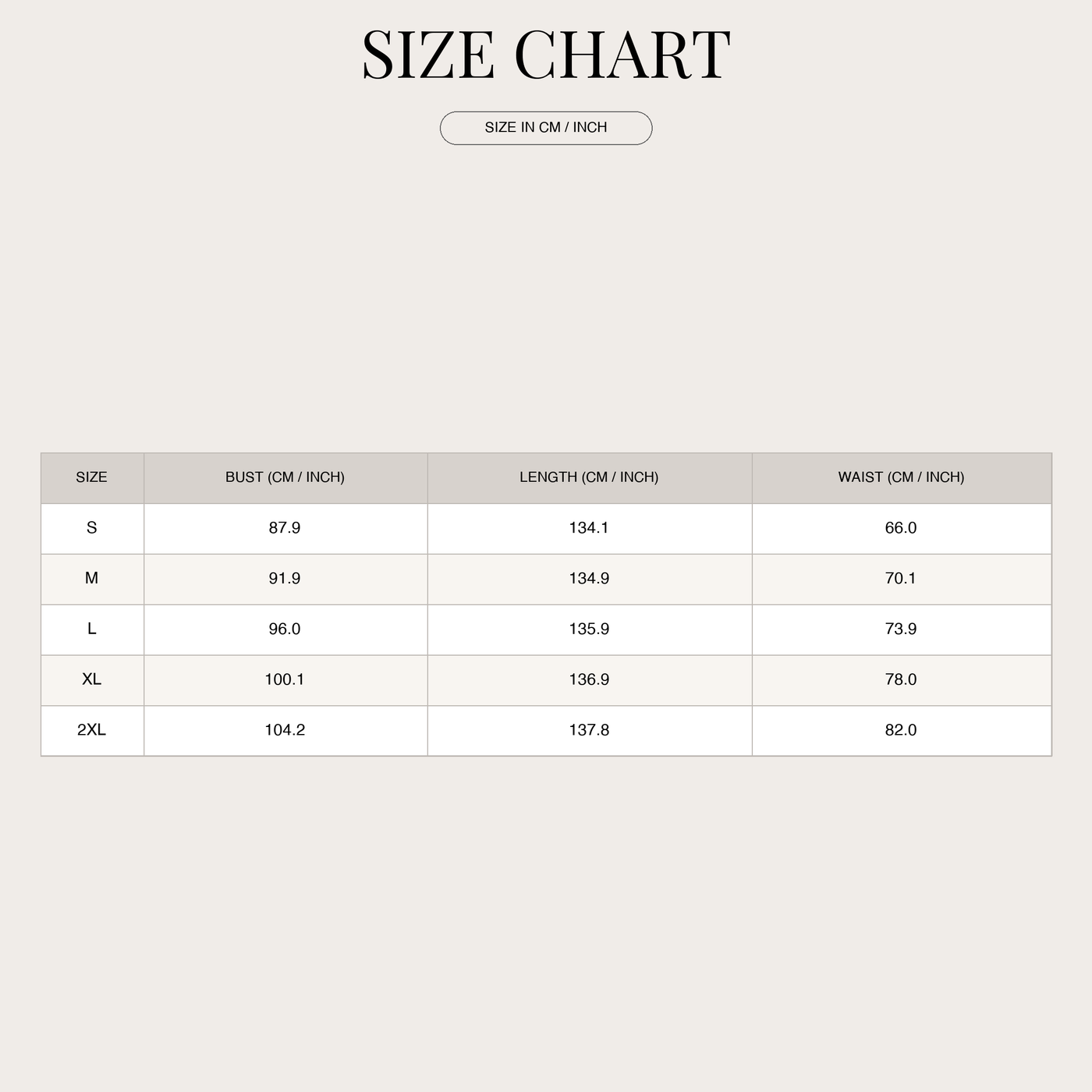 Women's Evening Maxi Dress – One-Shoulder Design and with Leg Slit size chart