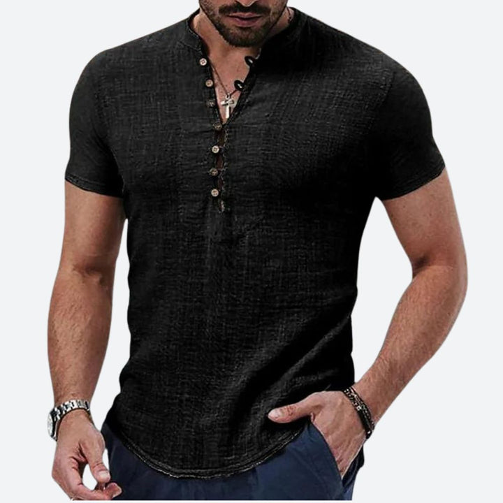 Womens_Everyday_Tshirt_Cotton_and_short_sleeves_with_button_front_2