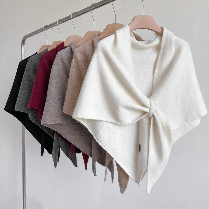 Women's Fashionable Triangle Scarf – Warm Wool Mix Perfect for Autumn and Winter 2