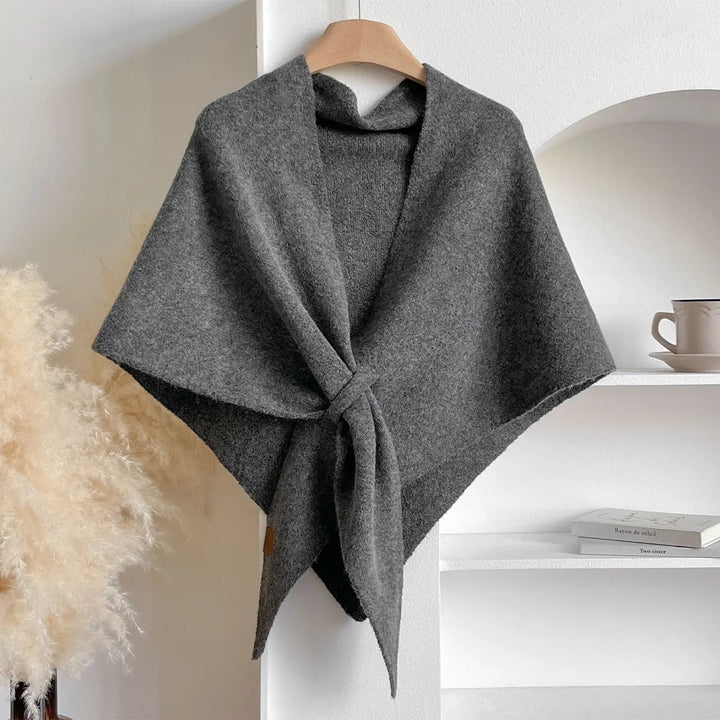 Women's Fashionable Triangle Scarf – Warm Wool Mix Perfect for Autumn and Winter 4