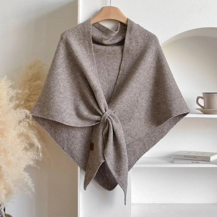 Women's Fashionable Triangle Scarf – Warm Wool Mix Perfect for Autumn and Winter 7