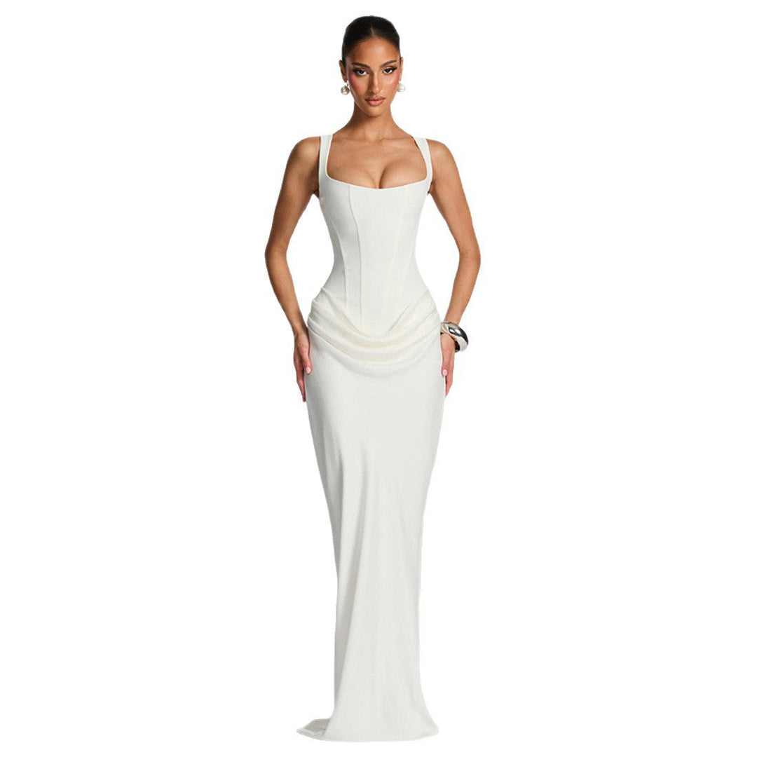 Womens_Figure_Shaping_Maxi_Dress_Refined_Front_Draping_5